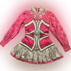 Stunning hot pink Siopa Rince Irish dance dress. Ladies size 2/4.